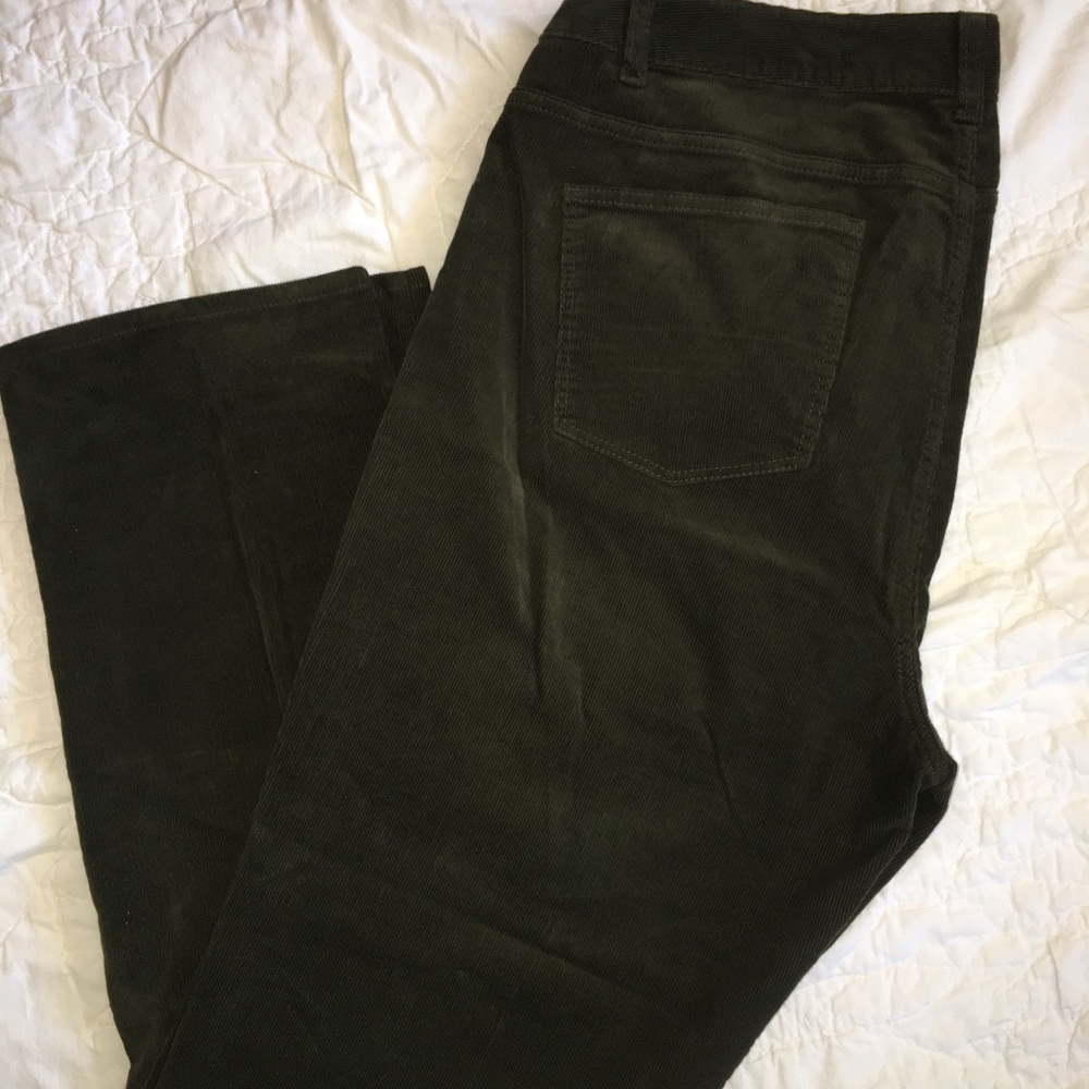 Talbots Army Green Heritage Corduroy Pants Sz 16W